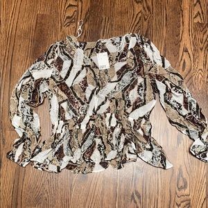 H&M peplum snakeskin top